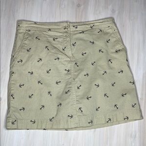 ⭐️ KAREN SCOTT TAN SKORT ANCHOR PATTERN